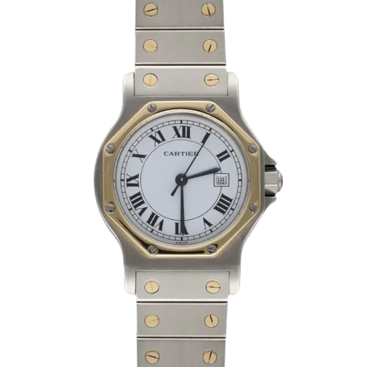 Watch CARTIER "Santos" in yellow gold and steel