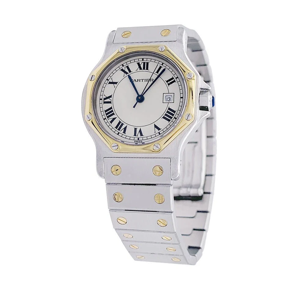 CARTIER “Santos Octogonale” watch in steel and yellow gold - Image 3