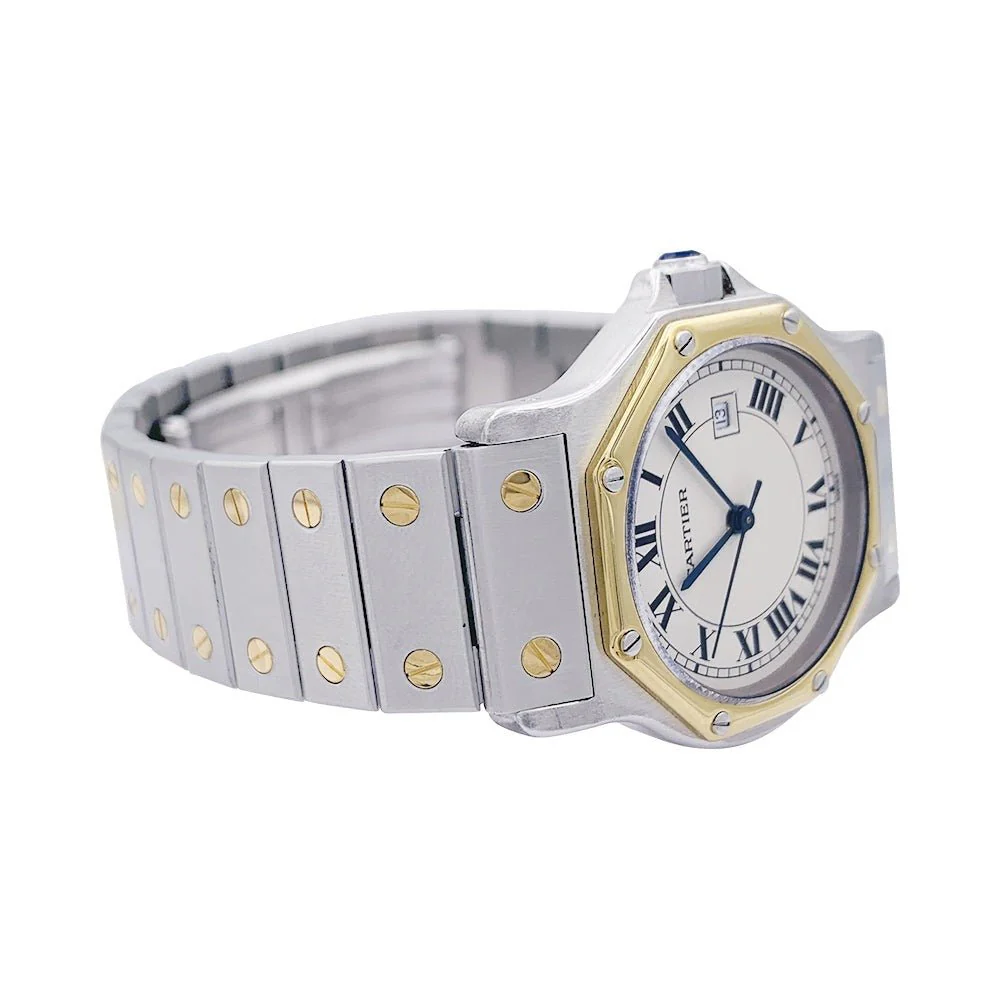 CARTIER “Santos Octogonale” watch in steel and yellow gold - Image 5