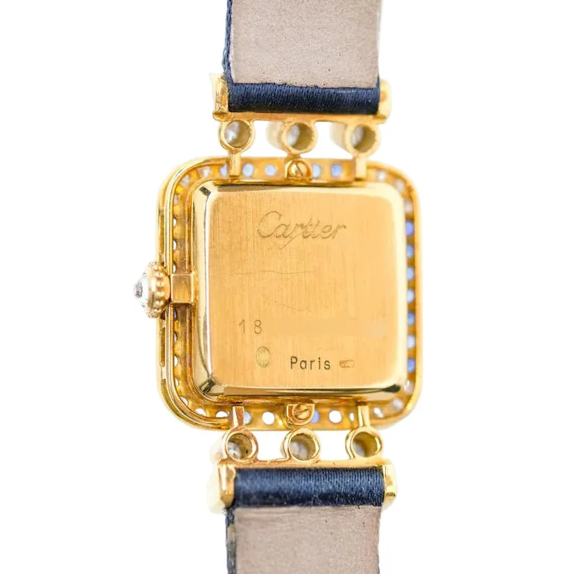 Watch Cartier Sonate Saphirs & diamonds - Mécanique - 1988 (full set) - Image 4