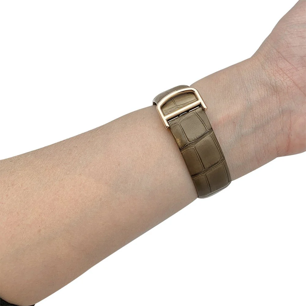 Cartier watch, "Tank americaine", pink gold, diamonds. - Image 4