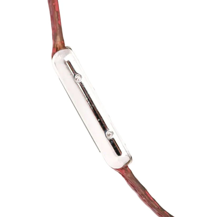 CARTIER "Tank" Watch in Silver and Leather - Image 16