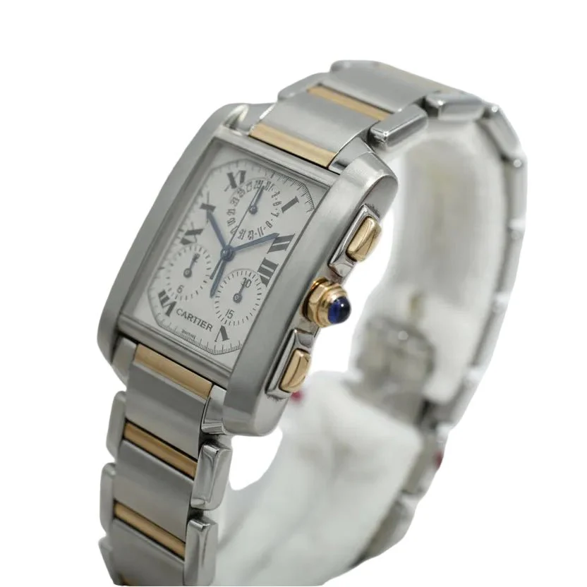 Watch Cartier Tank Française GM - Gold and Steel - Image 3