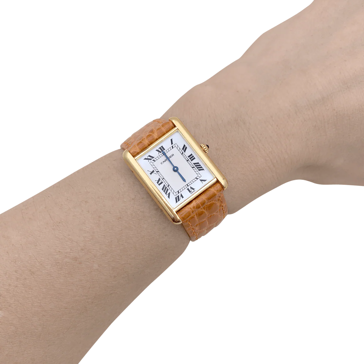Watch Cartier "Tank Louis Cartier" in yellow gold. - Image 2