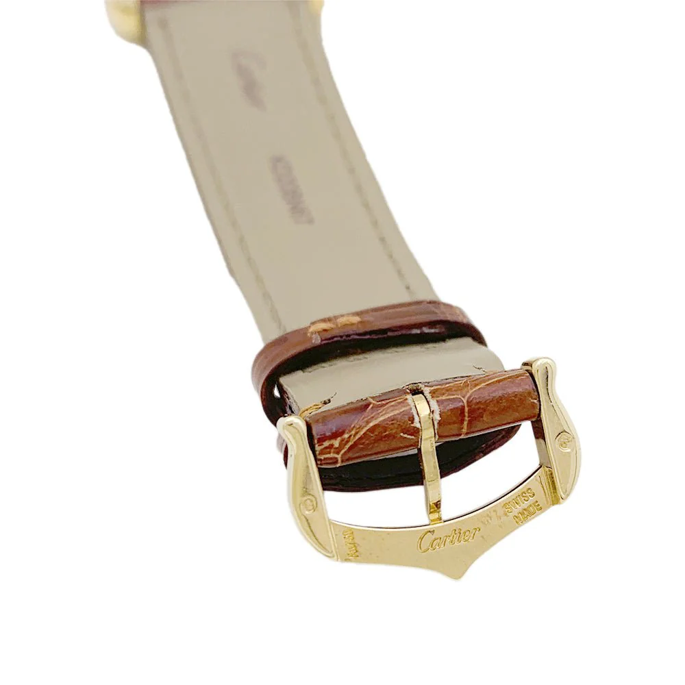 CARTIER "Tank Louis Cartier" watch in yellow gold and leather - Image 7