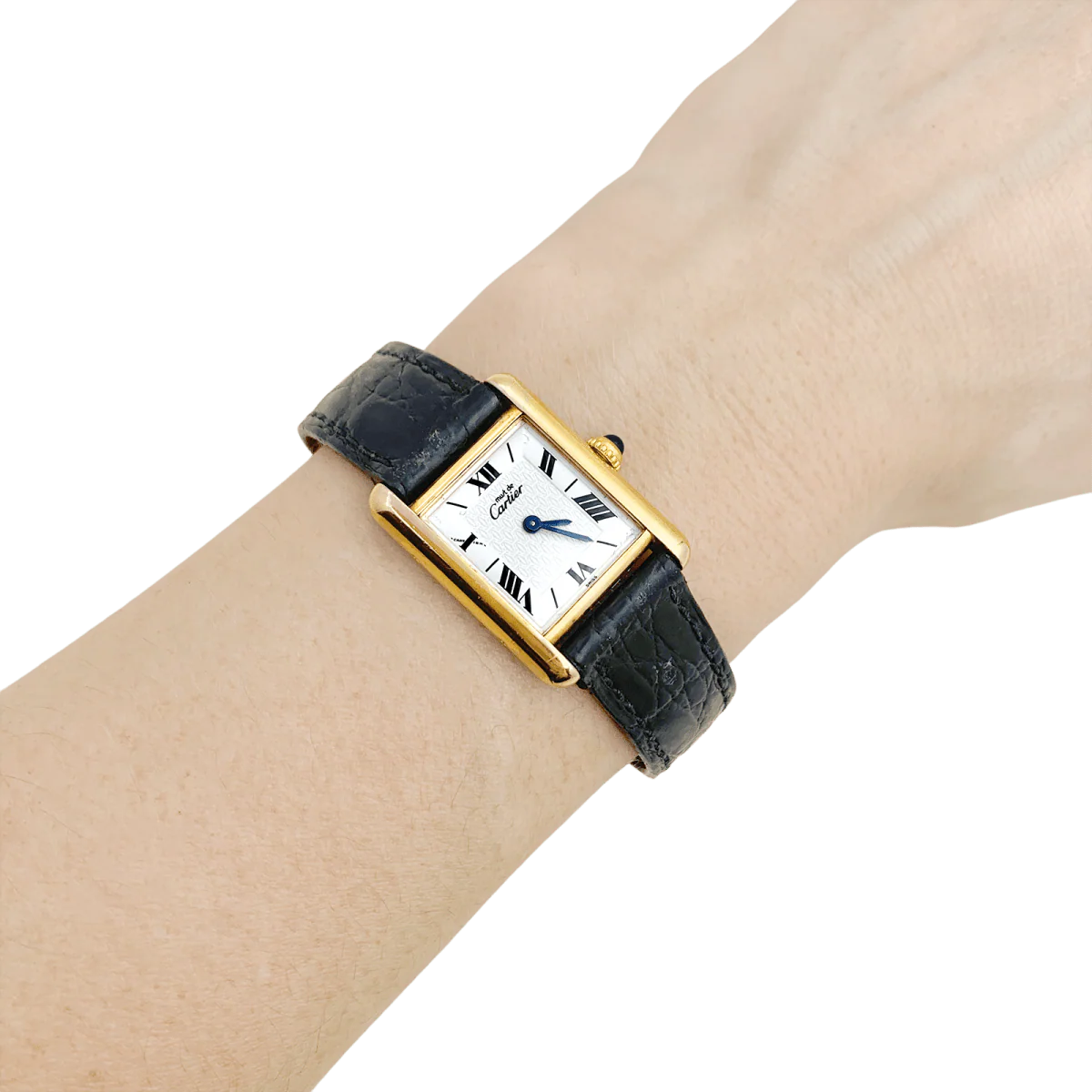 Watch Cartier Tank Must in silver gold-plated - Image 2