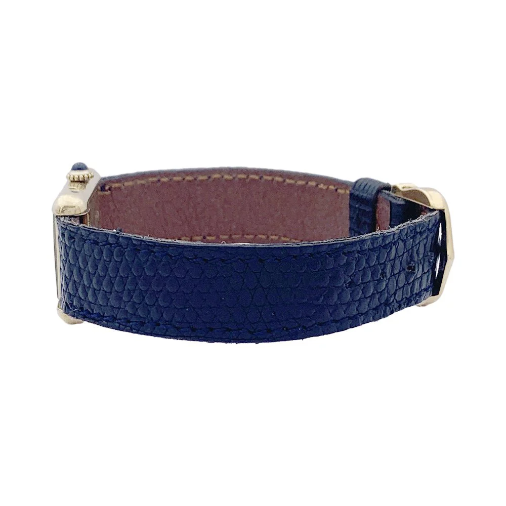 CARTIER "Tank Must" silver gold-plated watch, blue lacquered dial. - Image 4