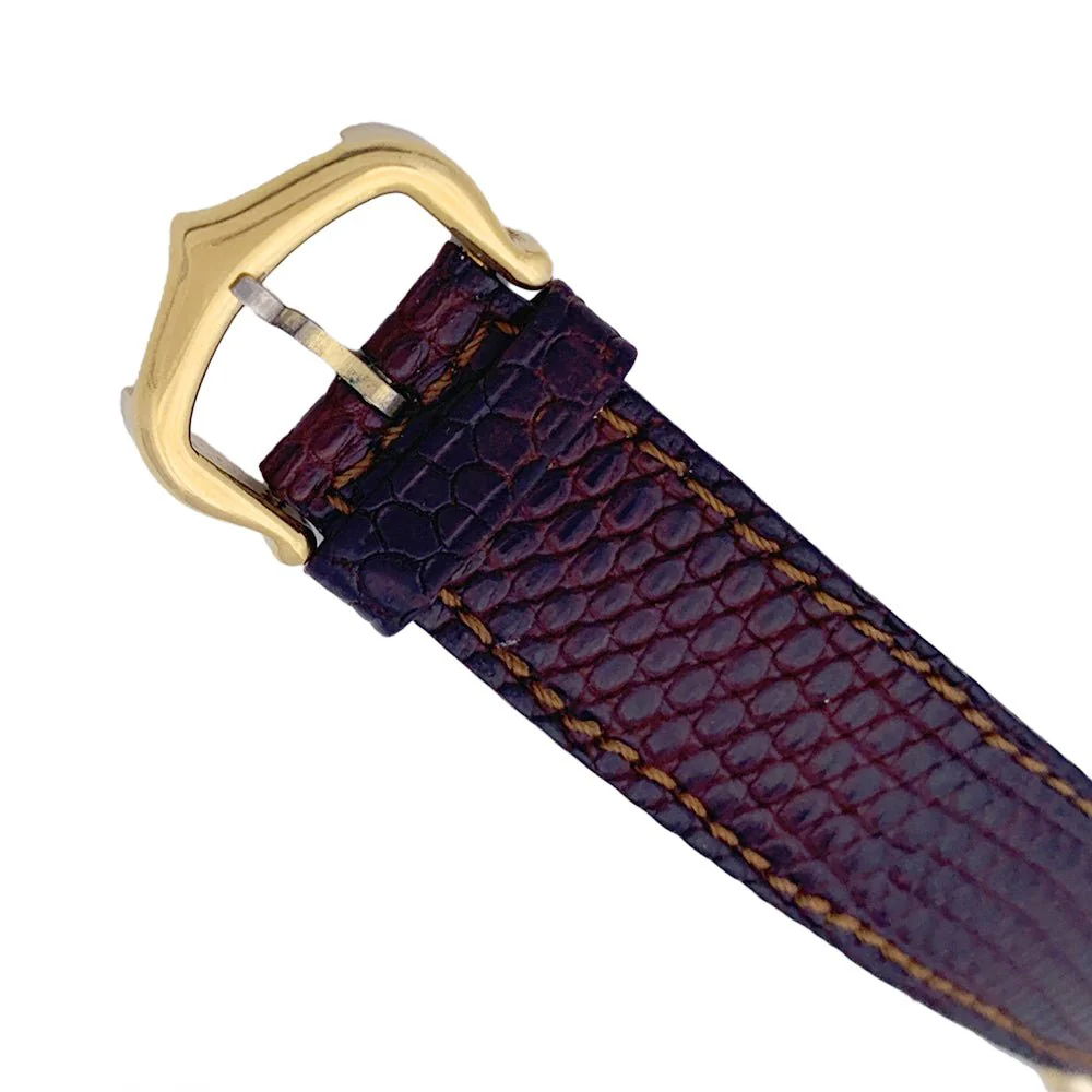 CARTIER "Tank Must" silver gold-plated watch, red lacquered dial. - Image 6