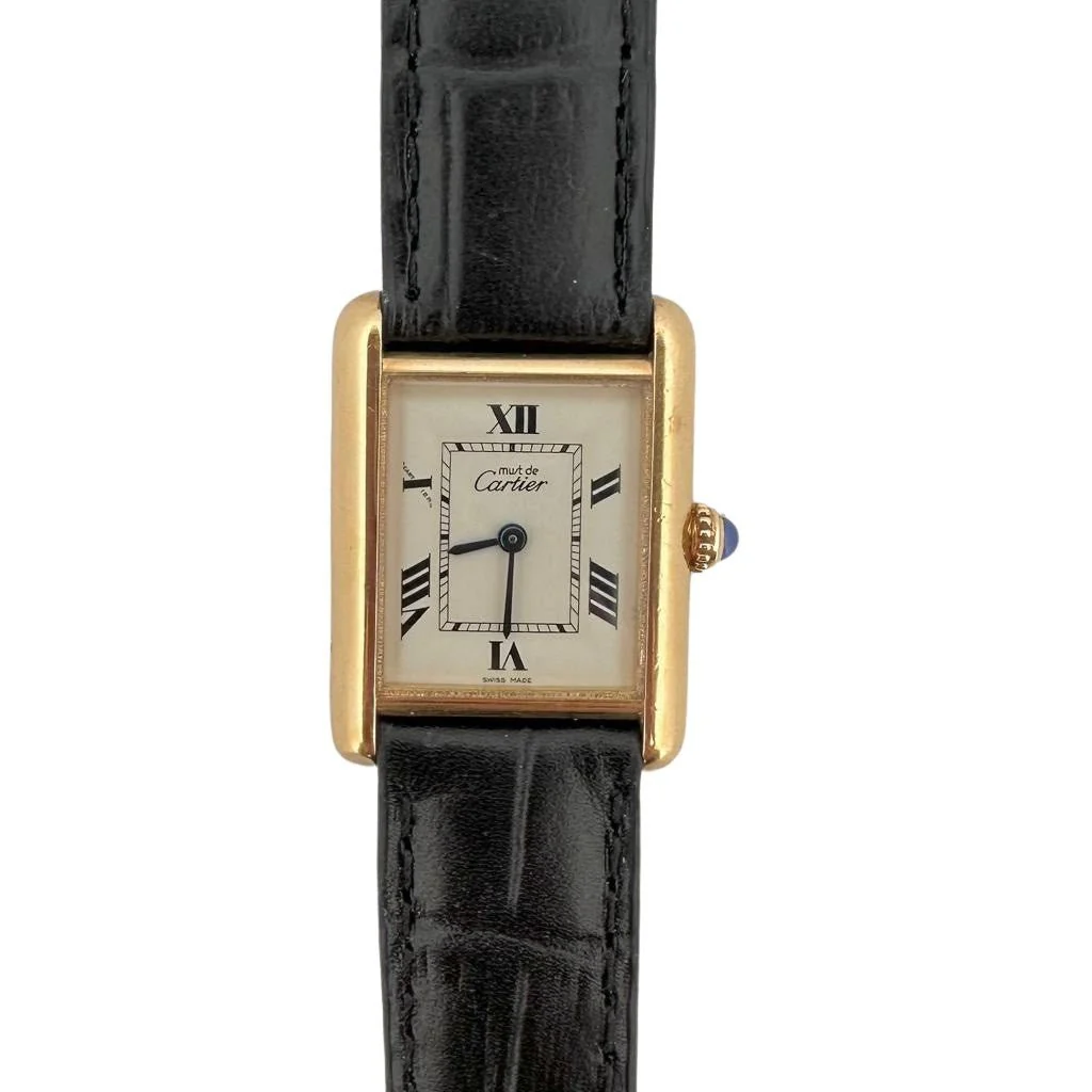 CARTIER "Tank Must" watch in yellow gold plated GM