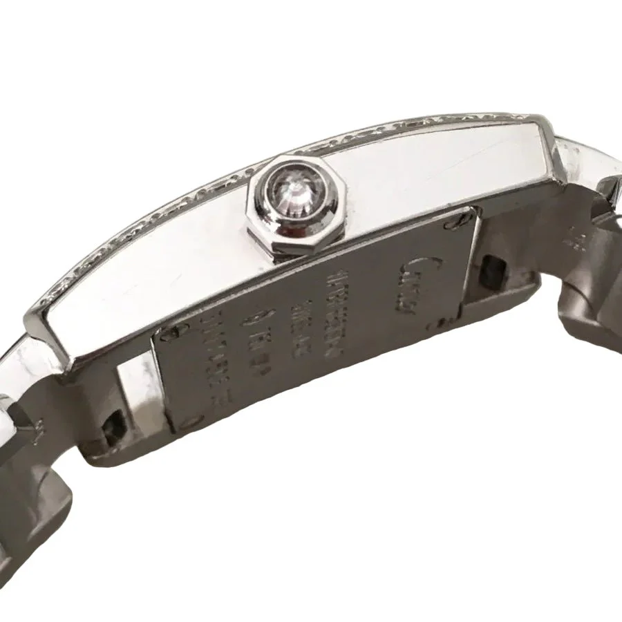 CARTIER "Tankissime" PM Watch in white gold, steel, and diamonds - Image 5