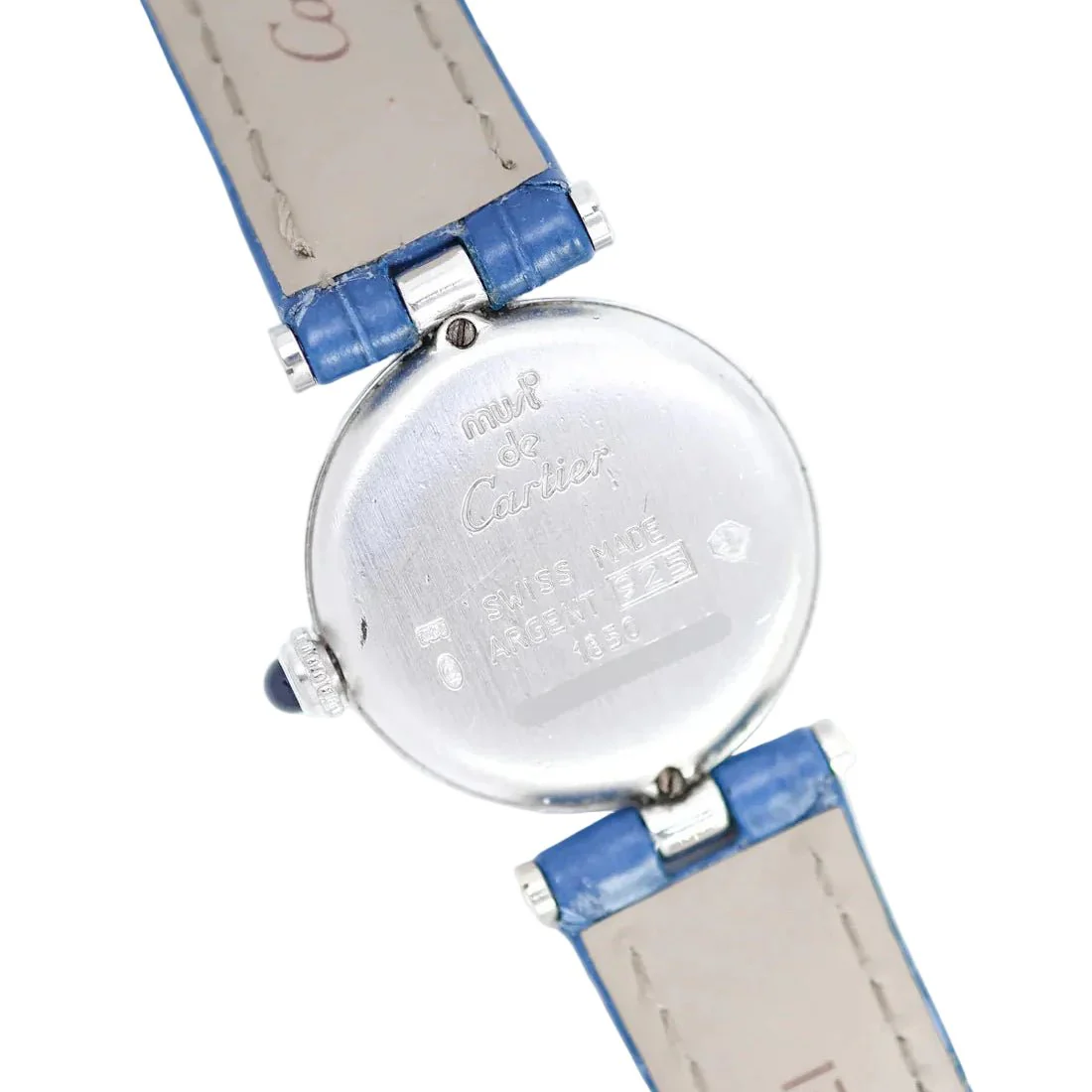 CARTIER "Vendôme Must" Watch in silver, steel and leather - Image 5