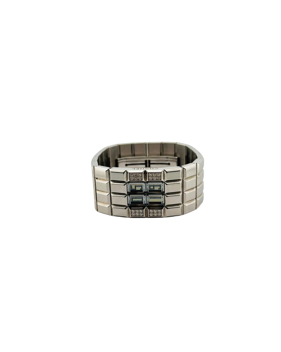 CHANEL "Chocolat" watch in steel and diamonds - Image 4