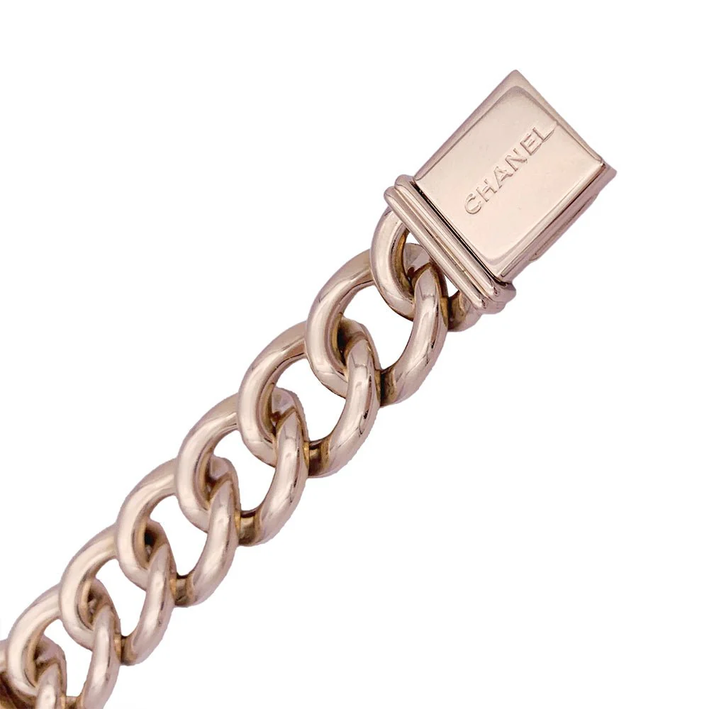 Chanel watch, “Première Chaîne Gourmette”, pink gold, diamonds. - Image 3
