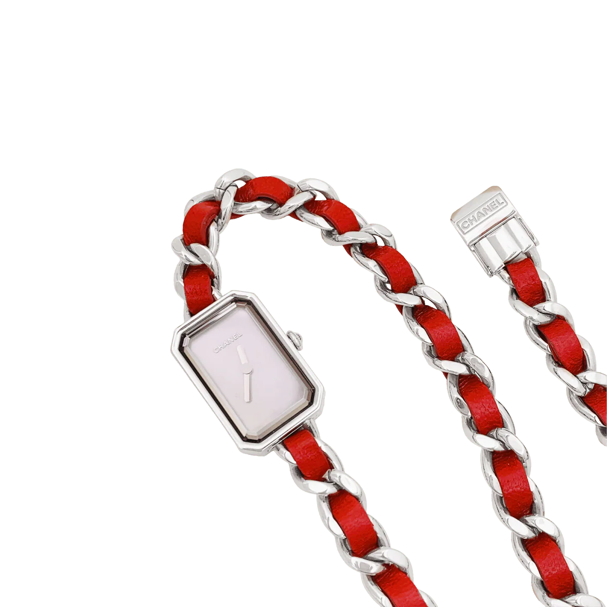 CHANEL "Première Chaîne Iconique" watch in steel, mother-of-pearl and leather - Image 3