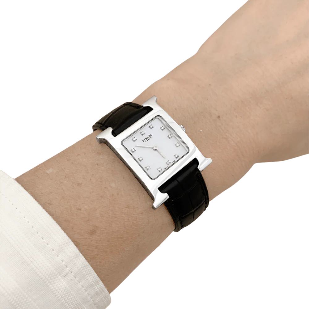 Watch HERMÈS Hour H in steel and mother-of-pearl - Image 2