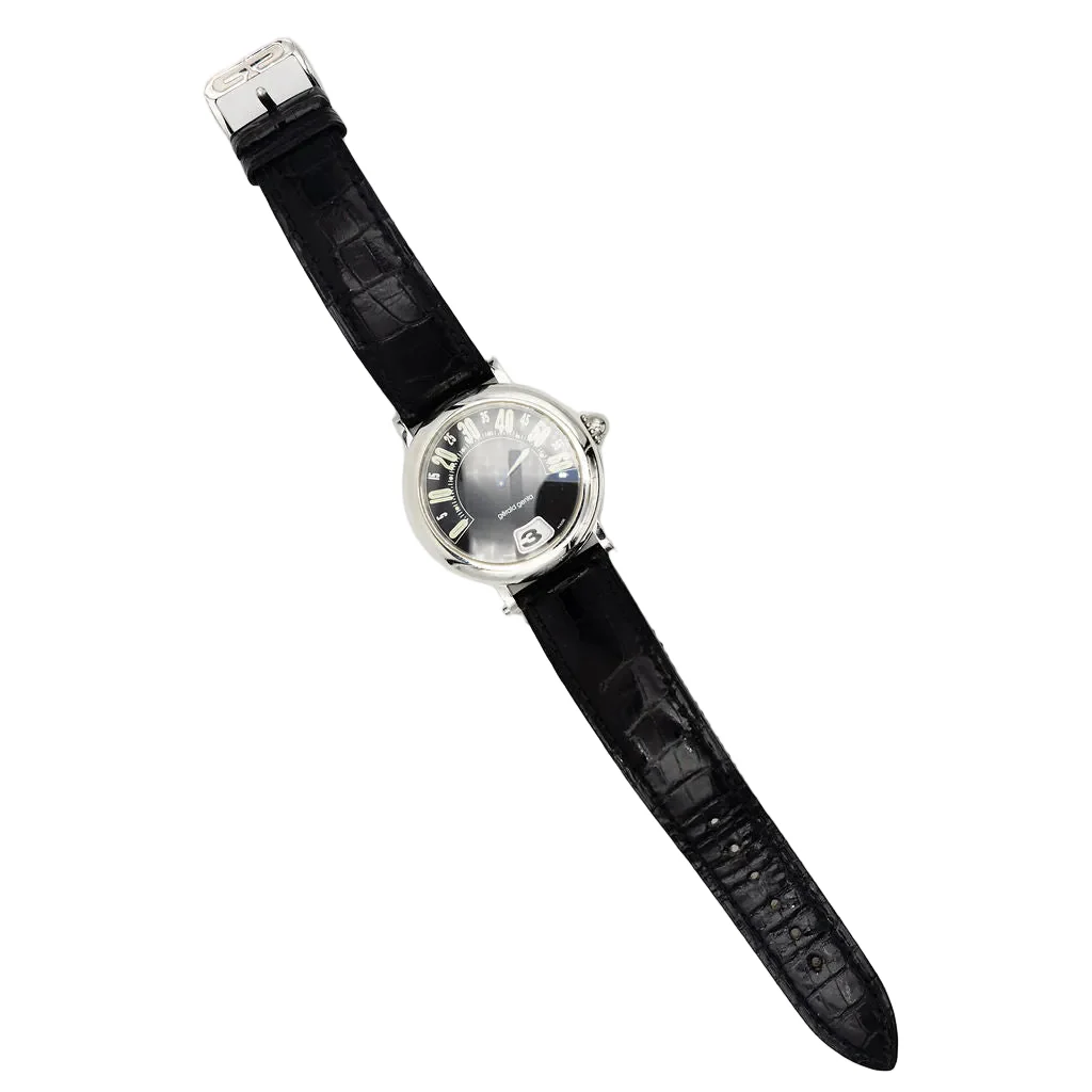 GÉRALD GENTA "Retro Classic" watch in steel and leather - Image 5