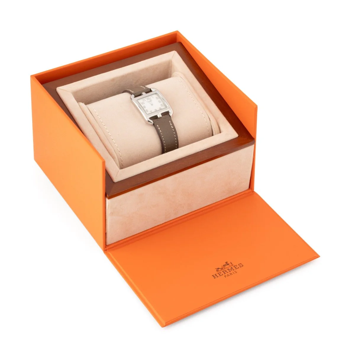 HERMÈS “Cape Cod” watch in steel and leather - Image 7