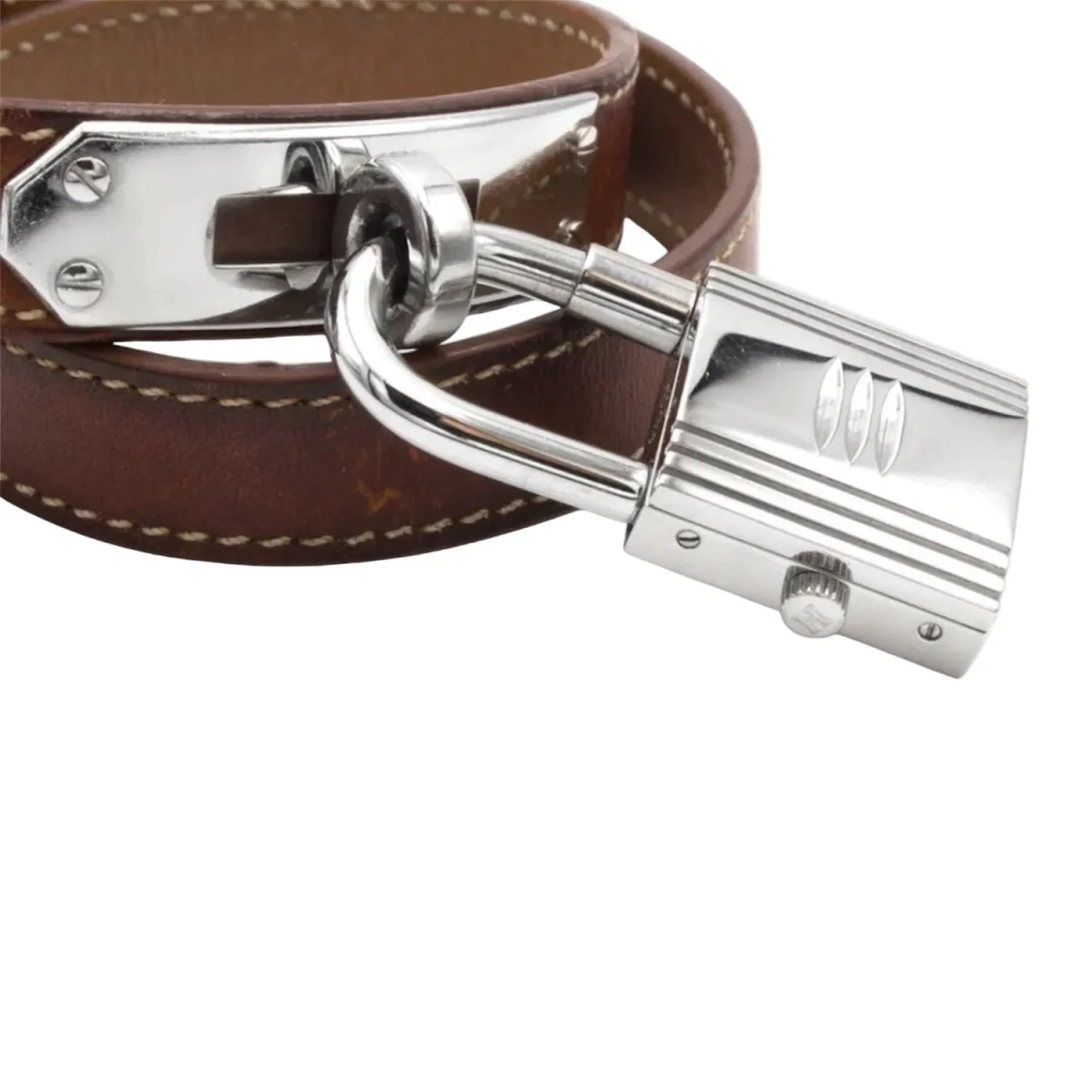 HERMÈS "Kelly" Watch in Steel and Leather - Image 10