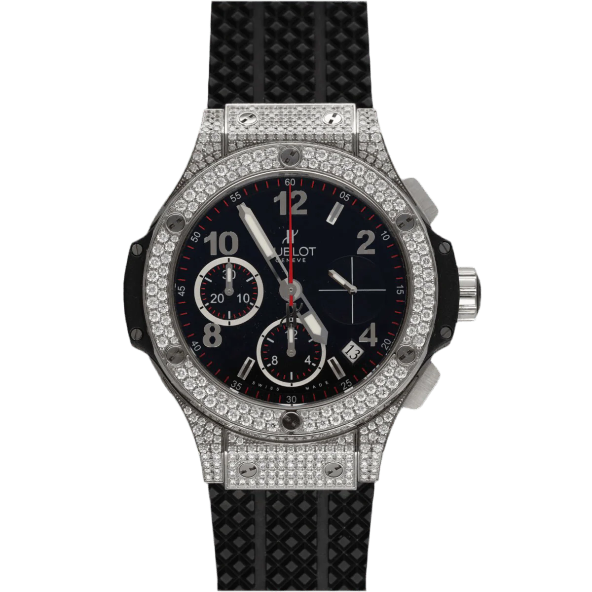 HUBLOT "Big Bang" watch in titanium, automatic and diamonds
