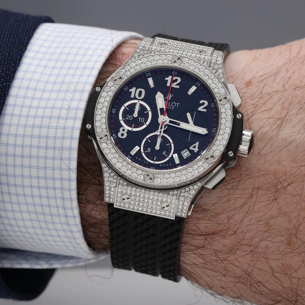 HUBLOT "Big Bang" watch in titanium, automatic and diamonds - Image 2