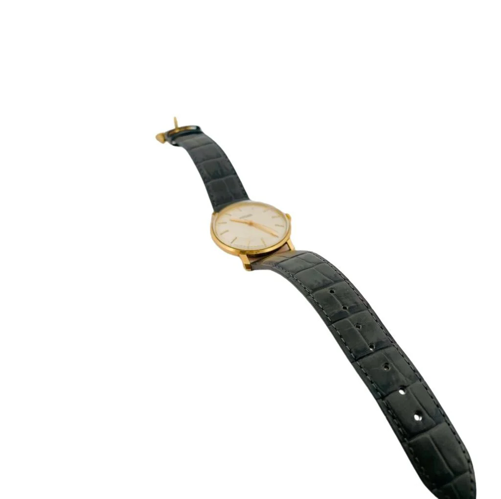 JAEGER-LECOULTRE watch in yellow gold and leather - Image 3