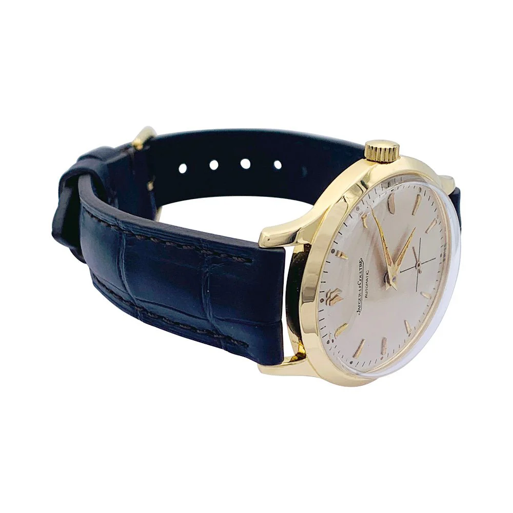 Jaeger Lecoultre watch, yellow gold, leather. - Image 3