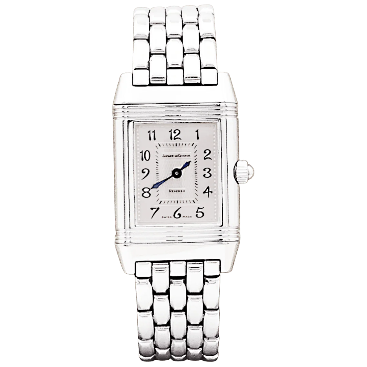 Montre JAEGER LECOULTRE "Reverso Duetto" PM en acier et diamants