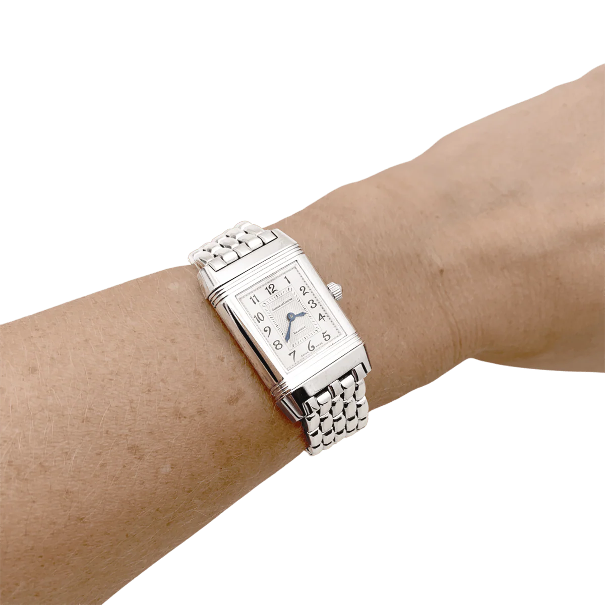 Montre JAEGER LECOULTRE "Reverso Duetto" PM en acier et diamants - Image 2