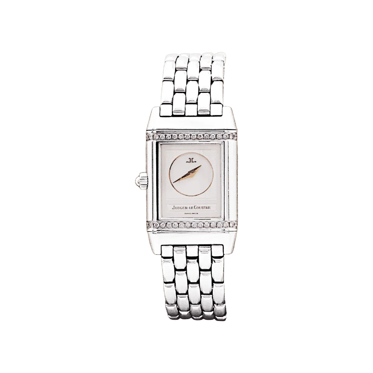 Montre JAEGER LECOULTRE "Reverso Duetto" PM en acier et diamants - Image 3