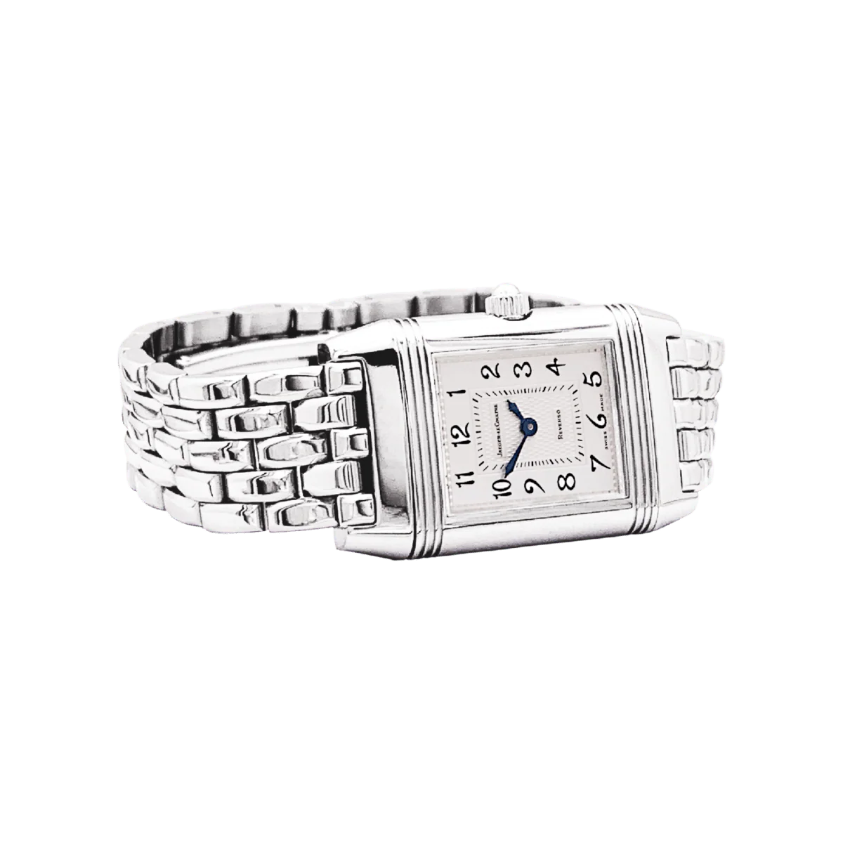 Montre JAEGER LECOULTRE "Reverso Duetto" PM en acier et diamants - Image 5