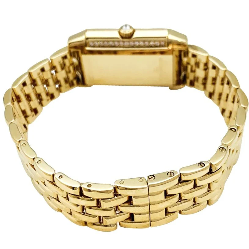 Jaeger Lecoultre "Reverso Duetto" watch in yellow gold, mother-of-pearl and diamonds. - Image 8