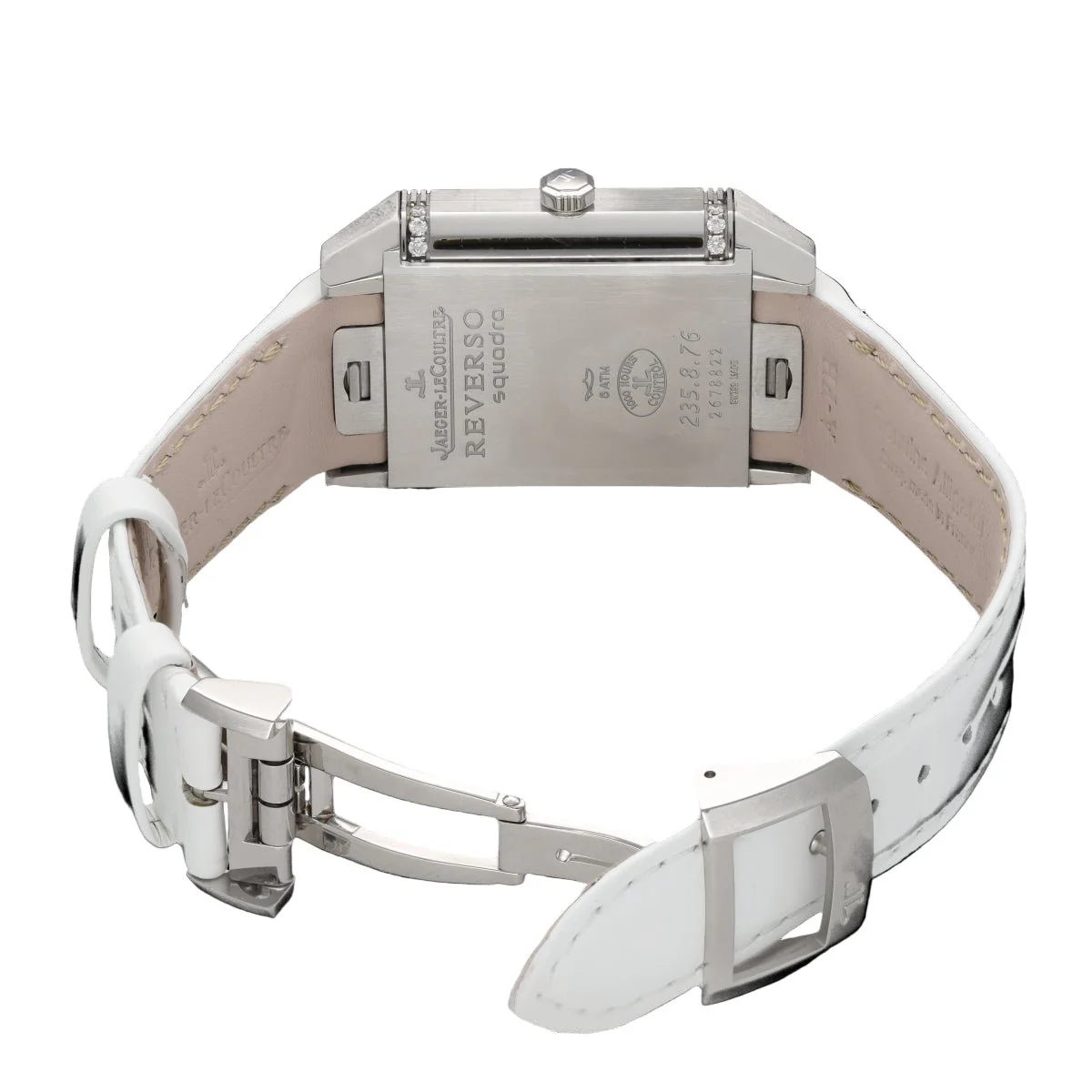 Watch JAEGER-LECOULTRE "Reverso Squadra Duo" in steel and diamonds - Image 3