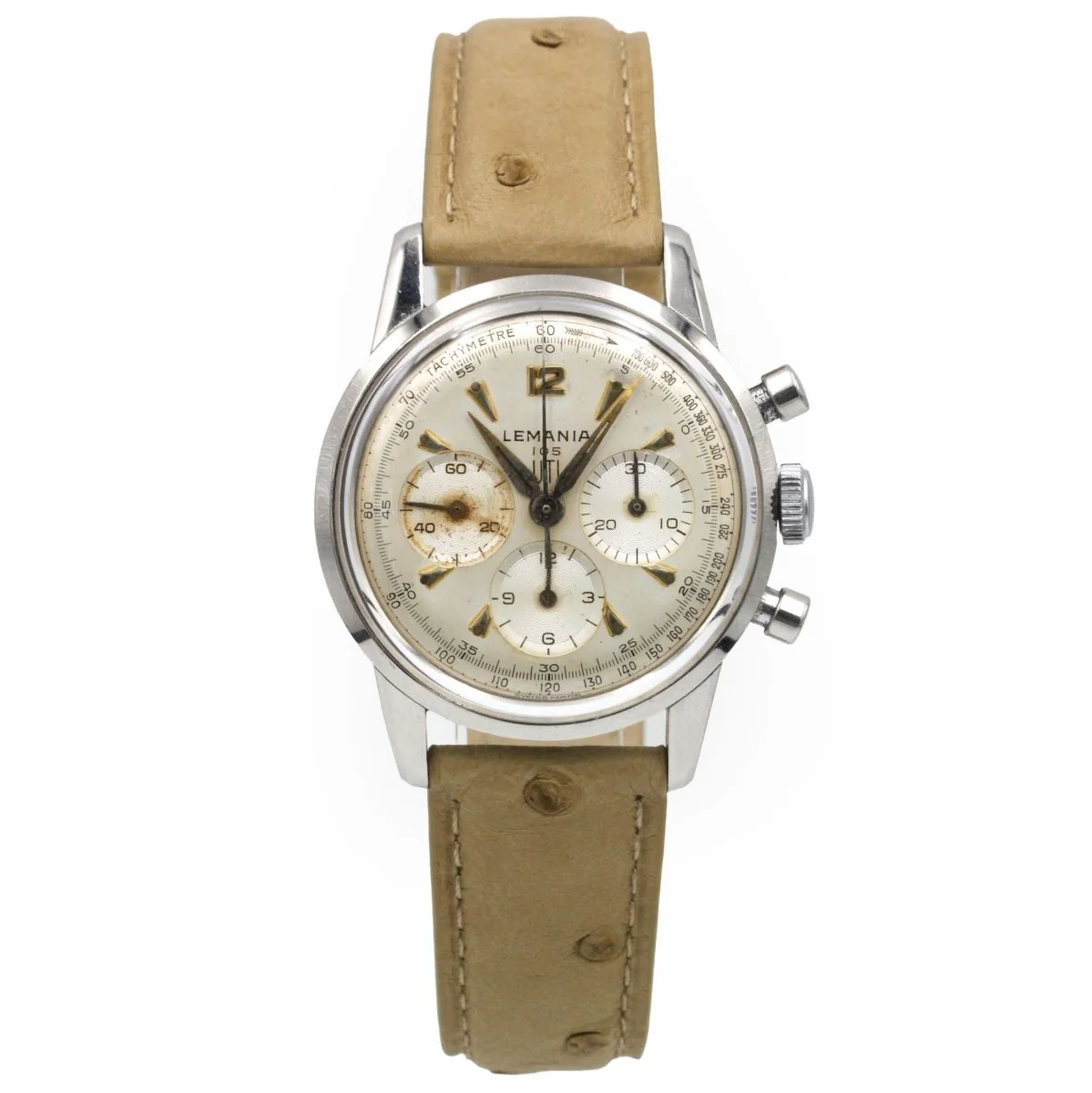 LEMANIA "Uti 105" Watch in steel and leather