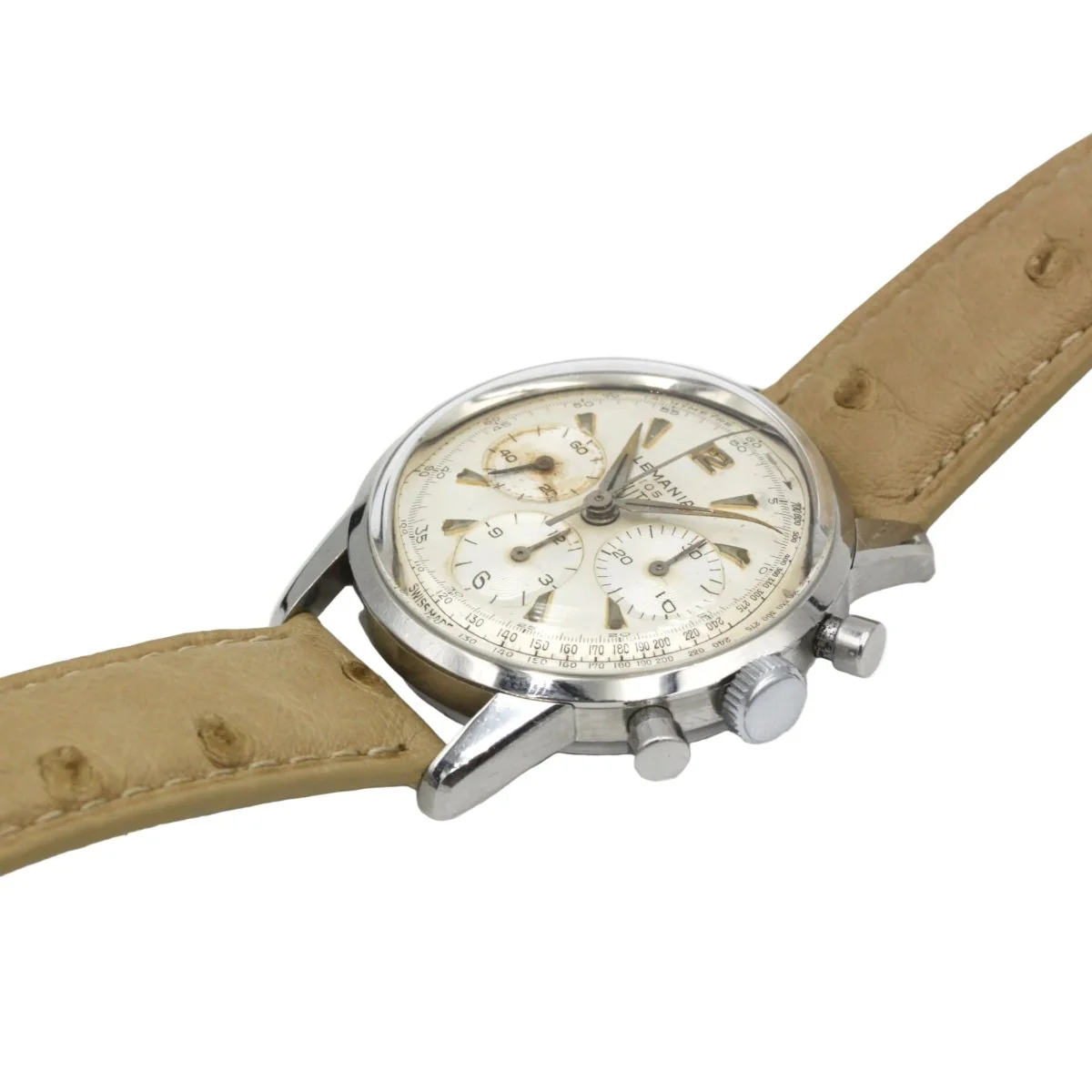 LEMANIA "Uti 105" Watch in steel and leather - Image 5