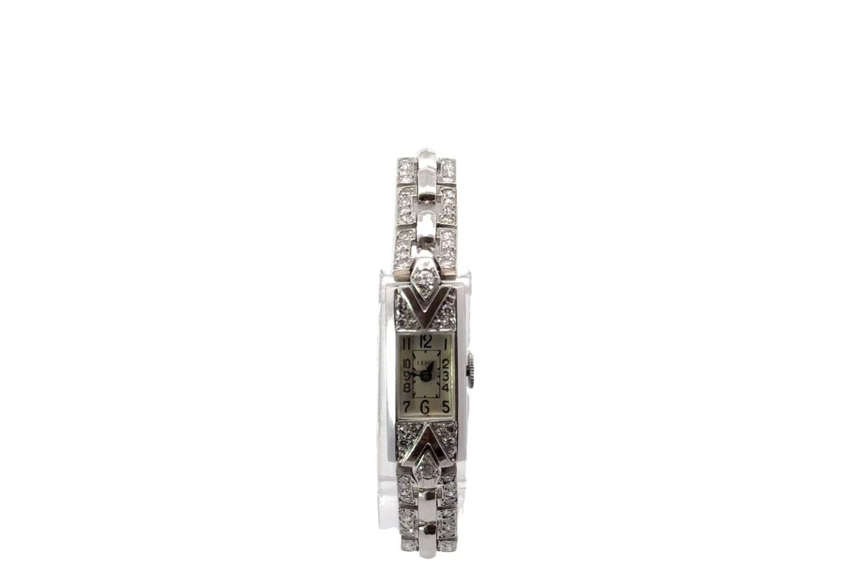 Leroy & Fils diamond watch in 18k gold and platinum - Image 2