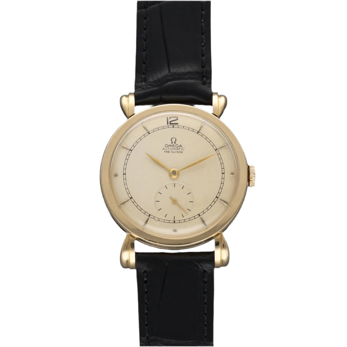 Watch OMEGA in yellow gold and leather
