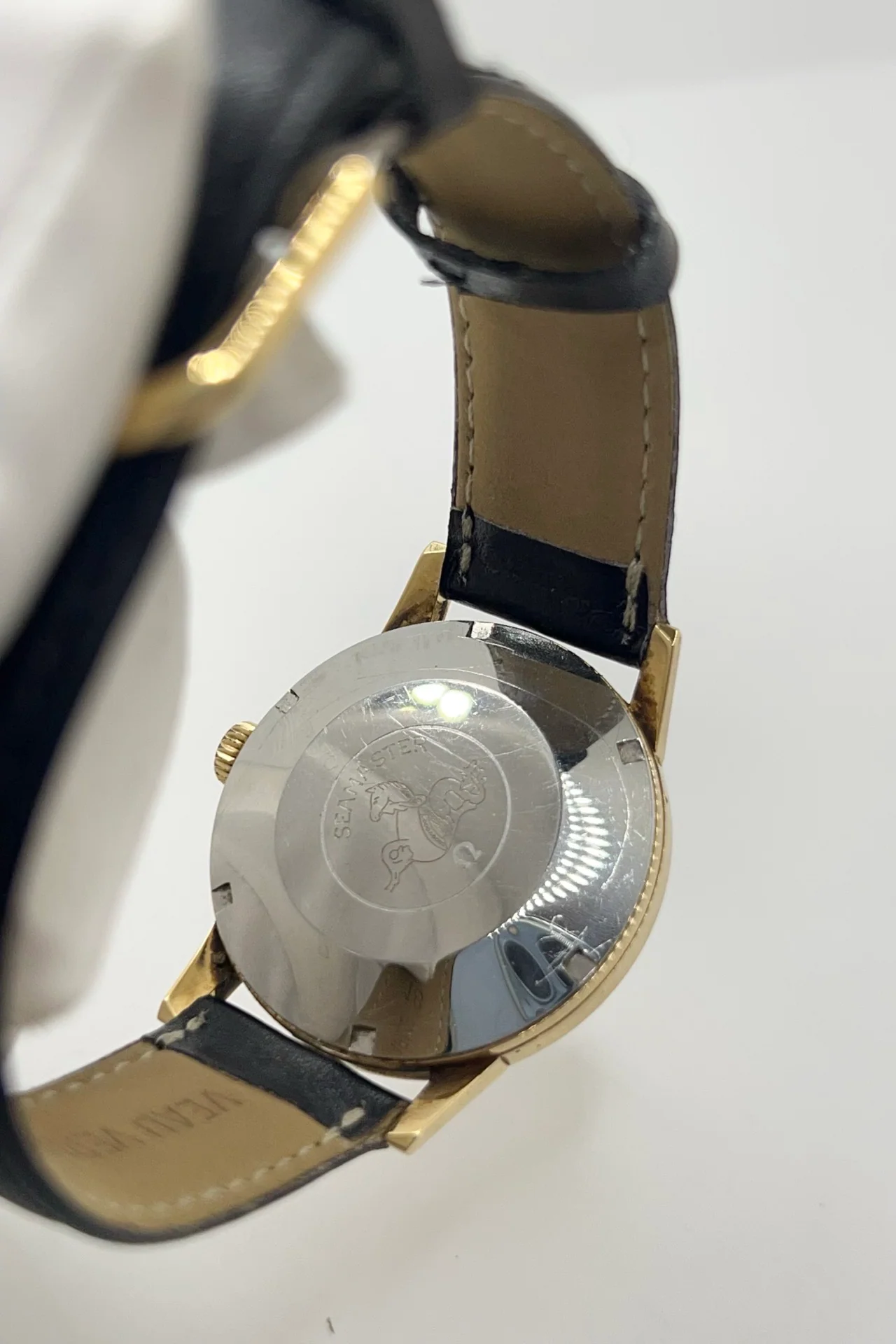 OMEGA "Seamaster 300" Watch in Stainless Steel and Leather - Image 8