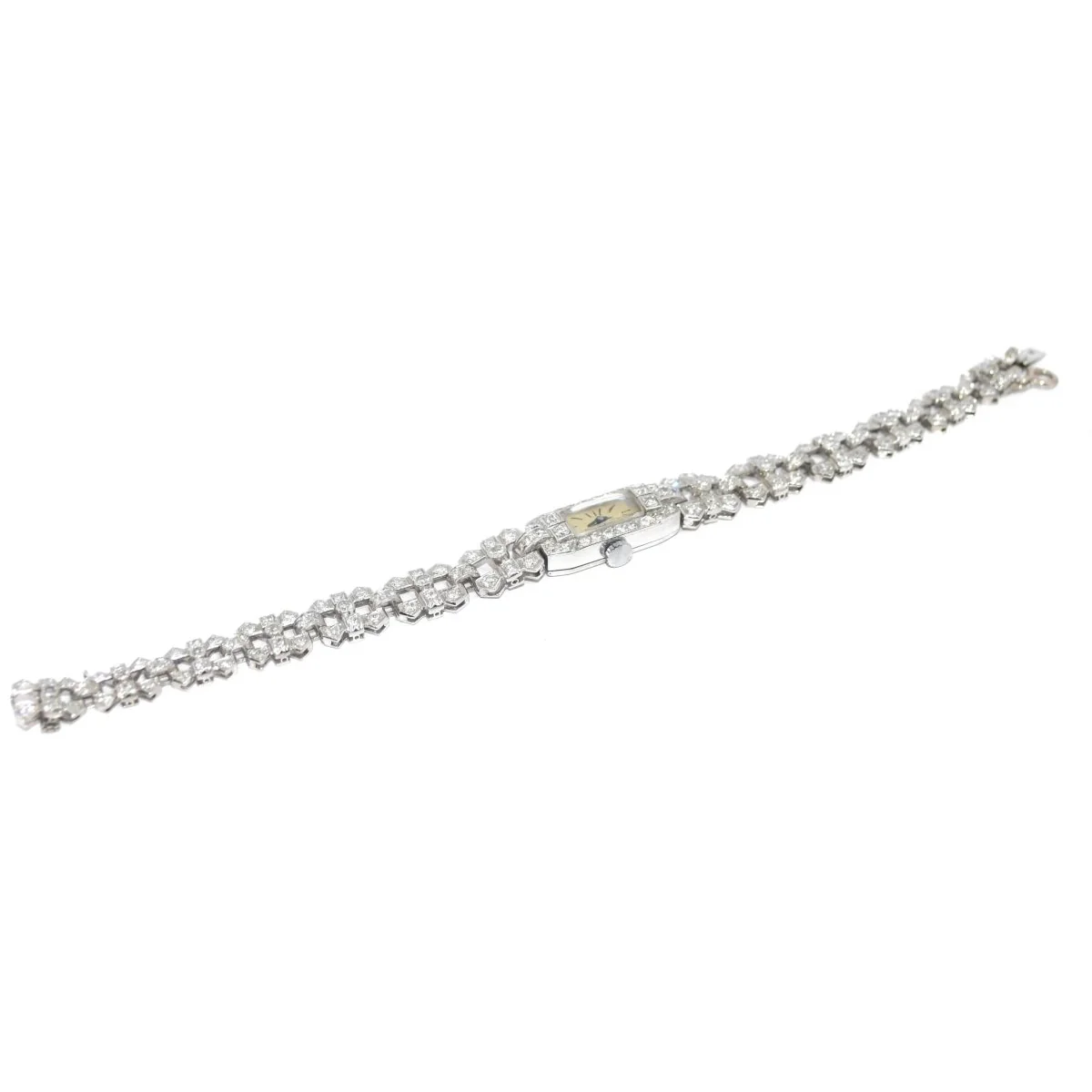 Platinum and diamond watch 1930 - Image 4