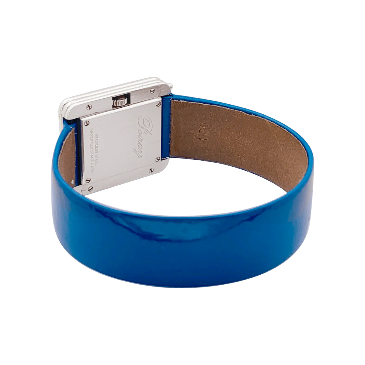 POIRAY watch, “Ma Première” in steel and diamonds on leather. - Image 5