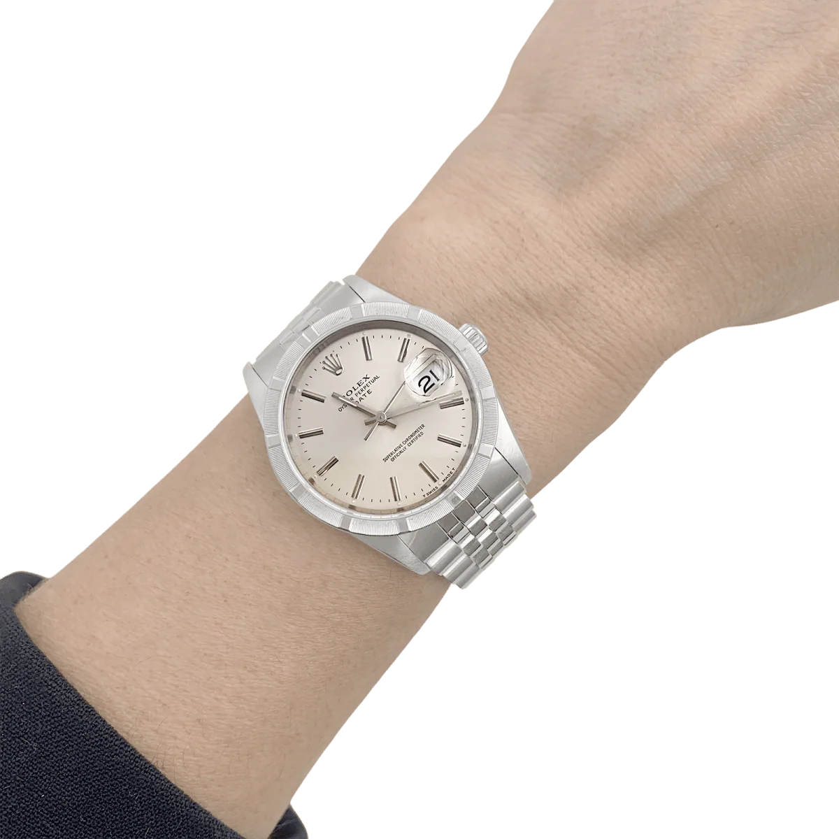 Watch Rolex "Oyster Perpetual Date" in steel - Image 2