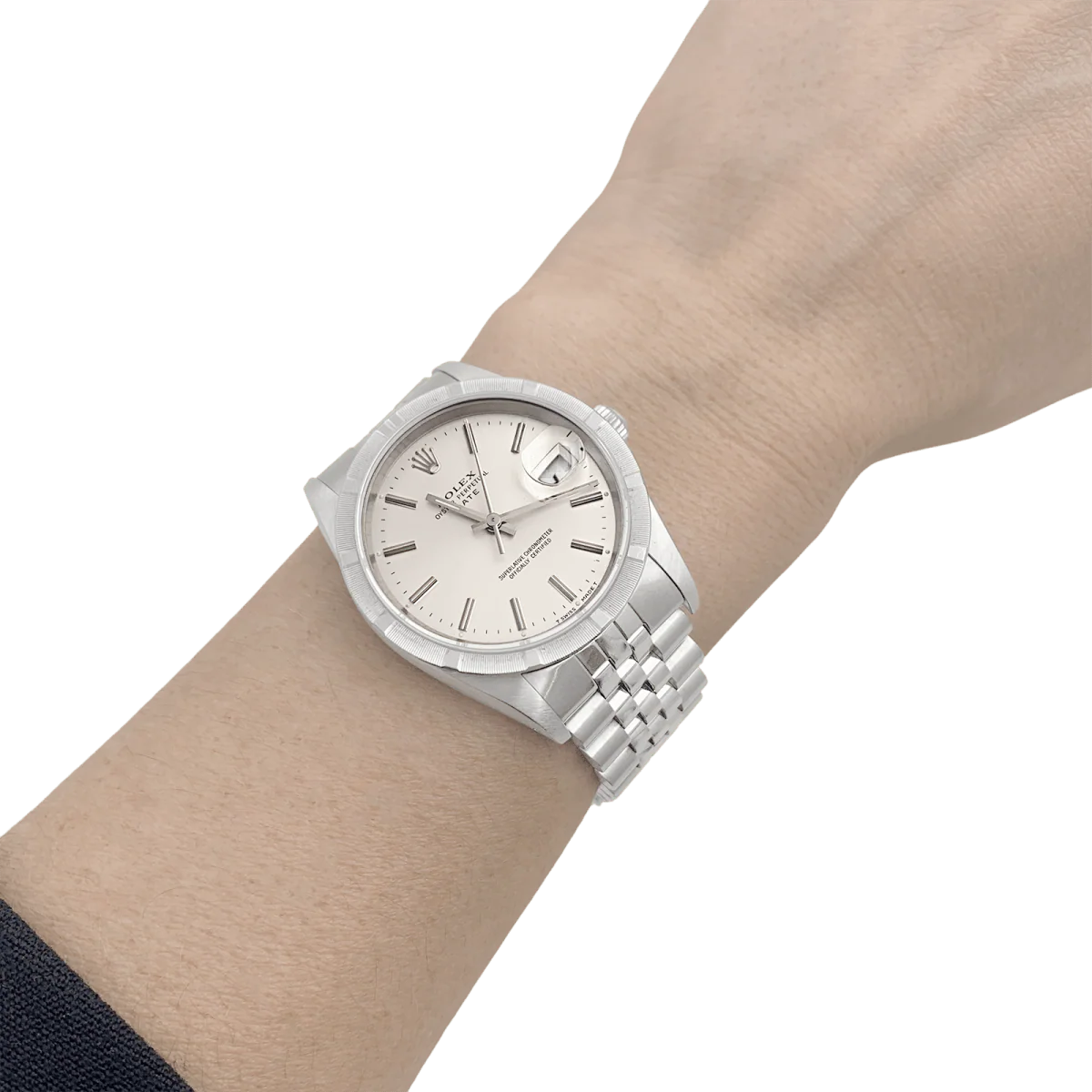 Watch Rolex "Oyster Perpetual Date" in steel - Image 6