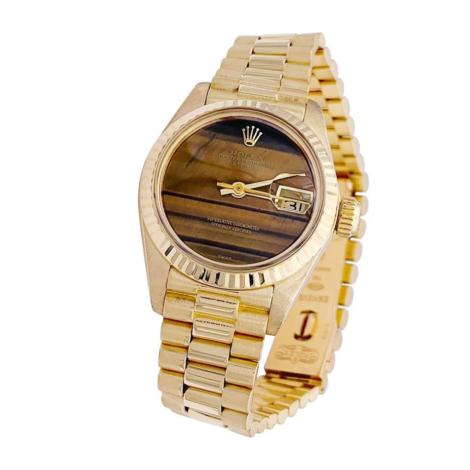ROLEX “Oyster Perpetual Datejust” watch in yellow gold. - Image 3