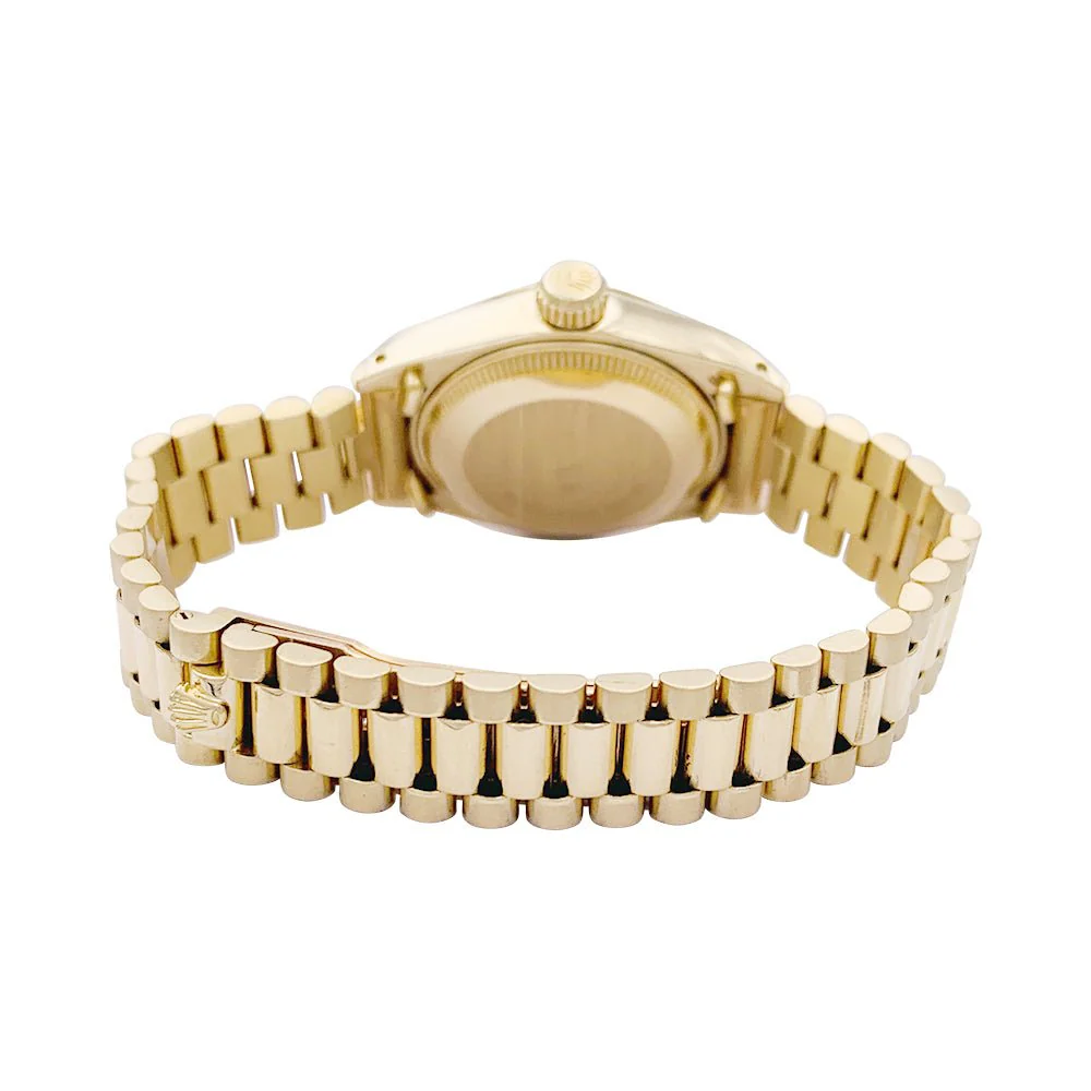 ROLEX “Oyster Perpetual Datejust” watch in yellow gold. - Image 4