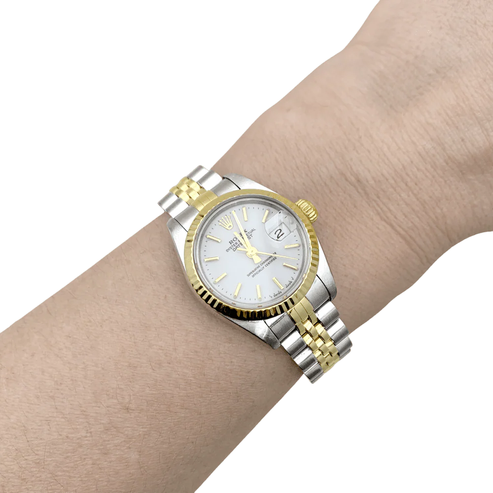 Watch ROLEX "Oyster Perpetual Lady DateJust" in yellow gold and steel - Image 2
