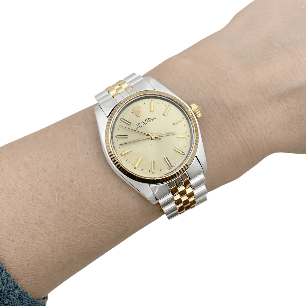 ROLEX "Oyster Perpetual" watch in yellow gold and steel - Image 2