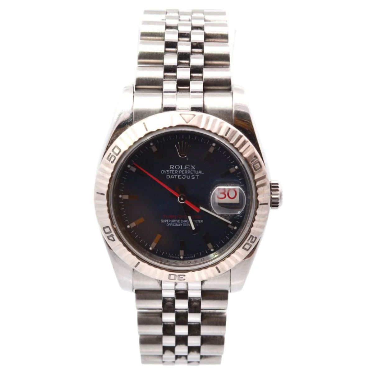 ROLEX "Oyster Perpetual Turn-O-Graph" watch in steel