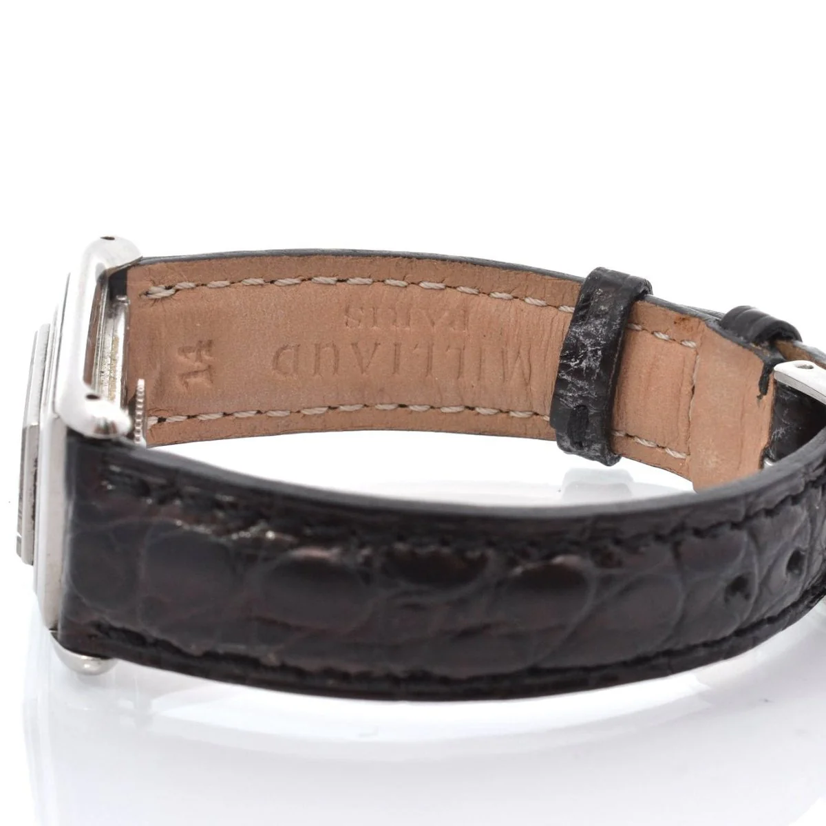 Watch JAEGER-LECOULTRE "Duo Plan" in steel and leather - Image 3