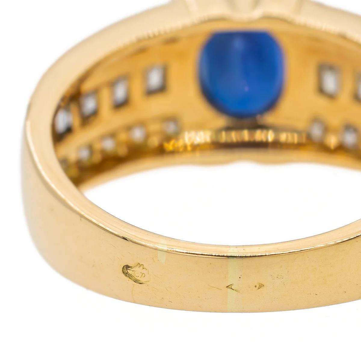 OJ PERRIN ring in yellow gold, sapphire and diamonds - Image 5