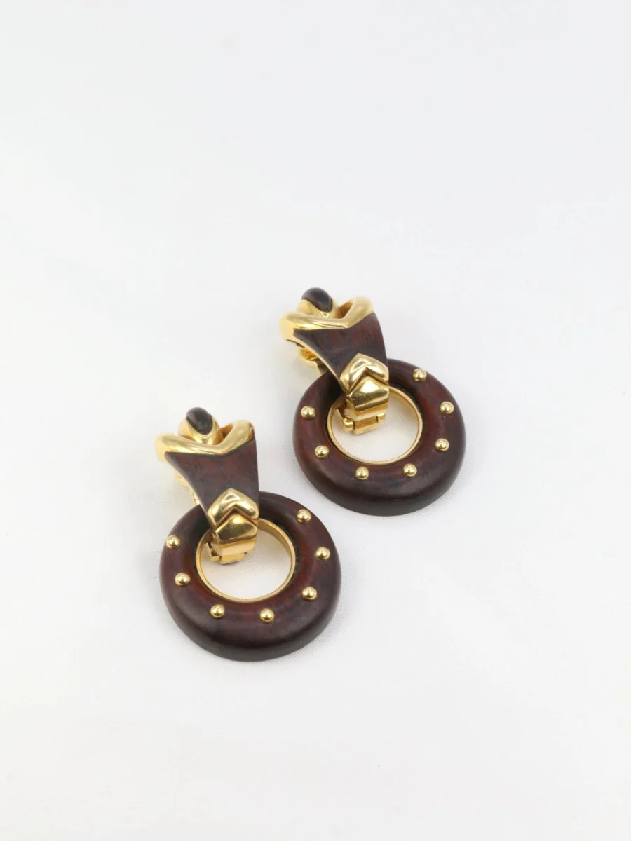 Gold earrings and Bois d’amourette - Image 3