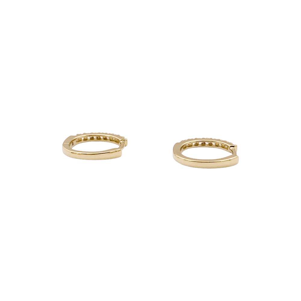 Yellow gold and Diamonds Hoop earrings - Image 4